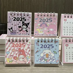 2025 Sanrio, Hello Kitty, настольные мини-календари для офиса, ежемесячные настольные календари, подставка, портативный календарь, офисный Декор