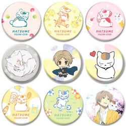 32/44/58MM Anime Natsume's Book of Friends Handmade Lapel Pins Round Soft Button Pin Creative Brooch Hat Jewelry Gifts