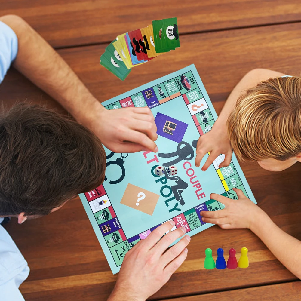 Juego de mesa Adultopoly para parejas, cita nocturna, divertido juego de cartas de relación, regalos interactivos de San Valentín para marido, esposa, juego de cartas, juguete