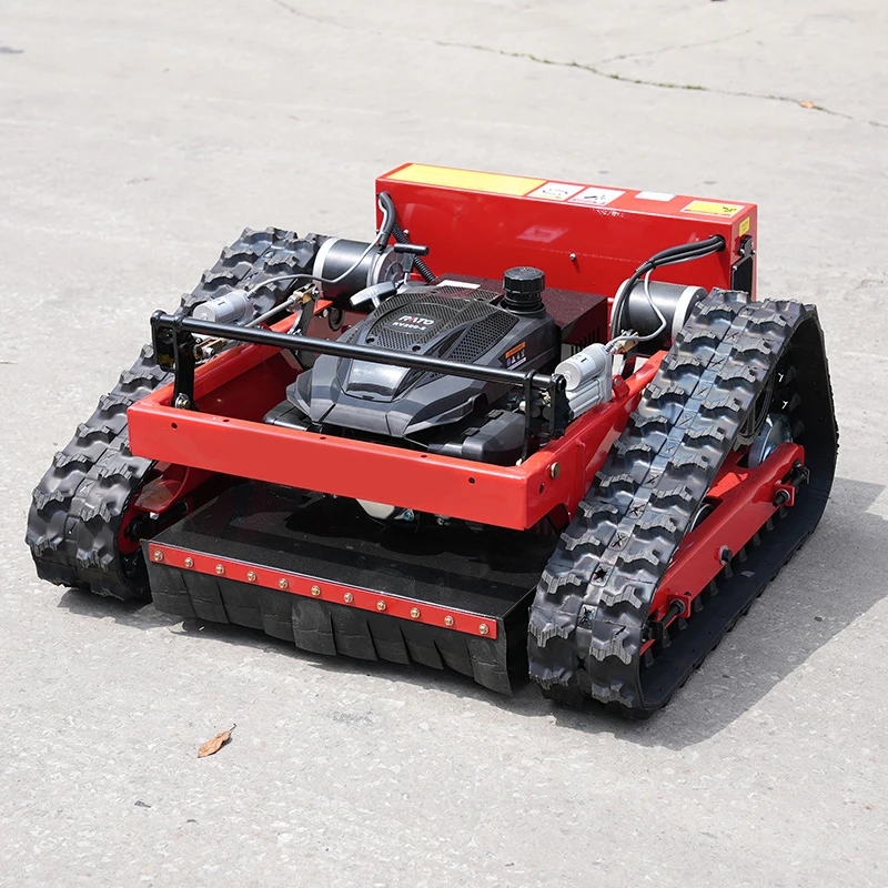 Customized Diesel Lawn Mower That Can Climb Slopes GPS All Terrain Tracked Lawn Mowing Robot