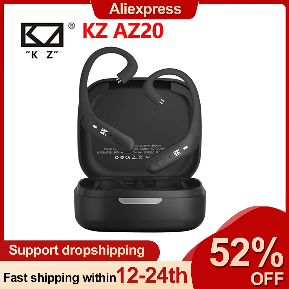 KZ AZ20 True Wireless Ear Hook Bluetooth-Compatible 5.3 Wireless Earphones TWS Touch Control Earbuds Headphones Type C Headset