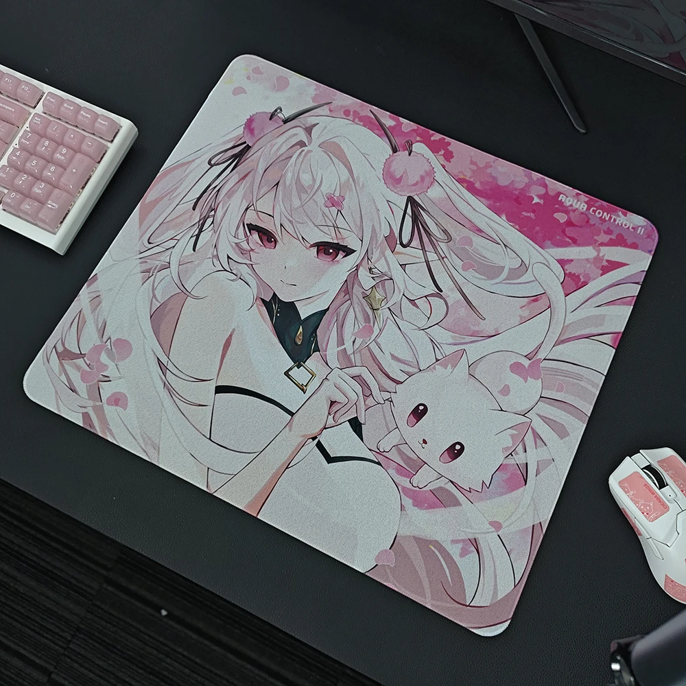 450x400x4mm MAKO Sakura Night & Pink Gaming Mouse Pad X-Raypad Aqua Control II - Premium Size Mouse Mat for Esports