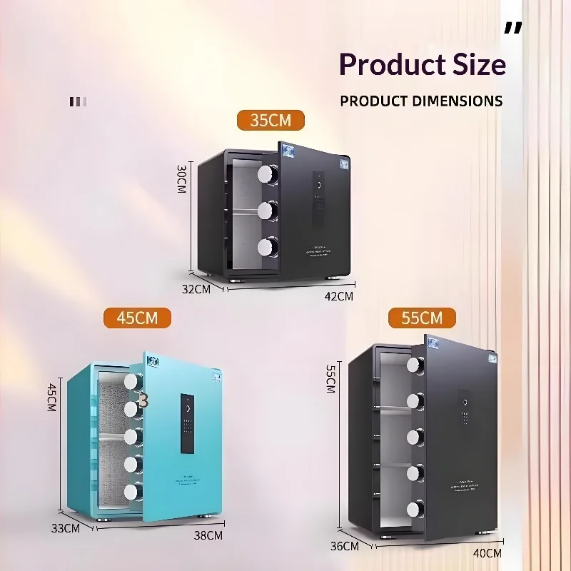 Cassetta di sicurezza nascosta ignifuga digitale domestica con impronta digitale biometrica Mini cassetta di sicurezza personale Protezione denaro Scatole solide segrete
