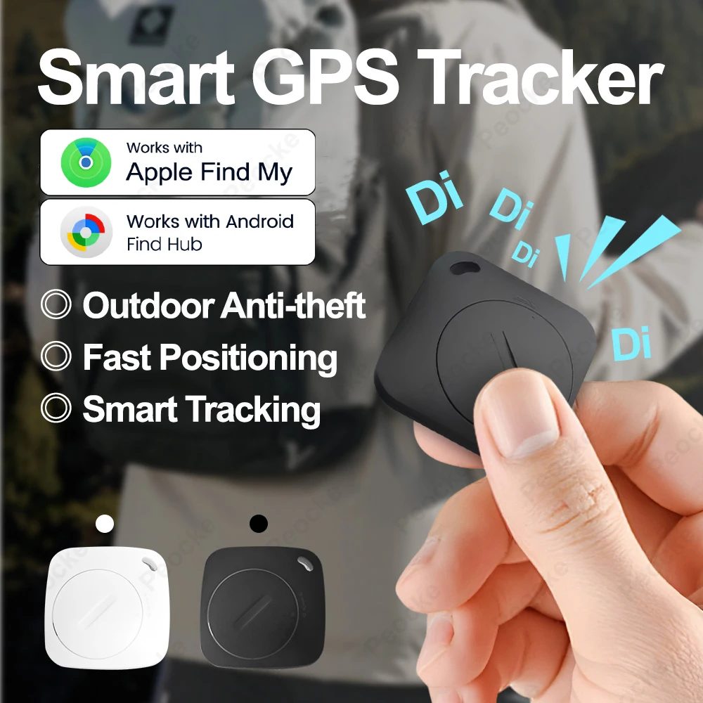 

Bluetooth GPS Smart Tag Tracker Anti Lost Locator Works with Google & iOS Find My Item Finder for Wallet Luggage Keys Backpack