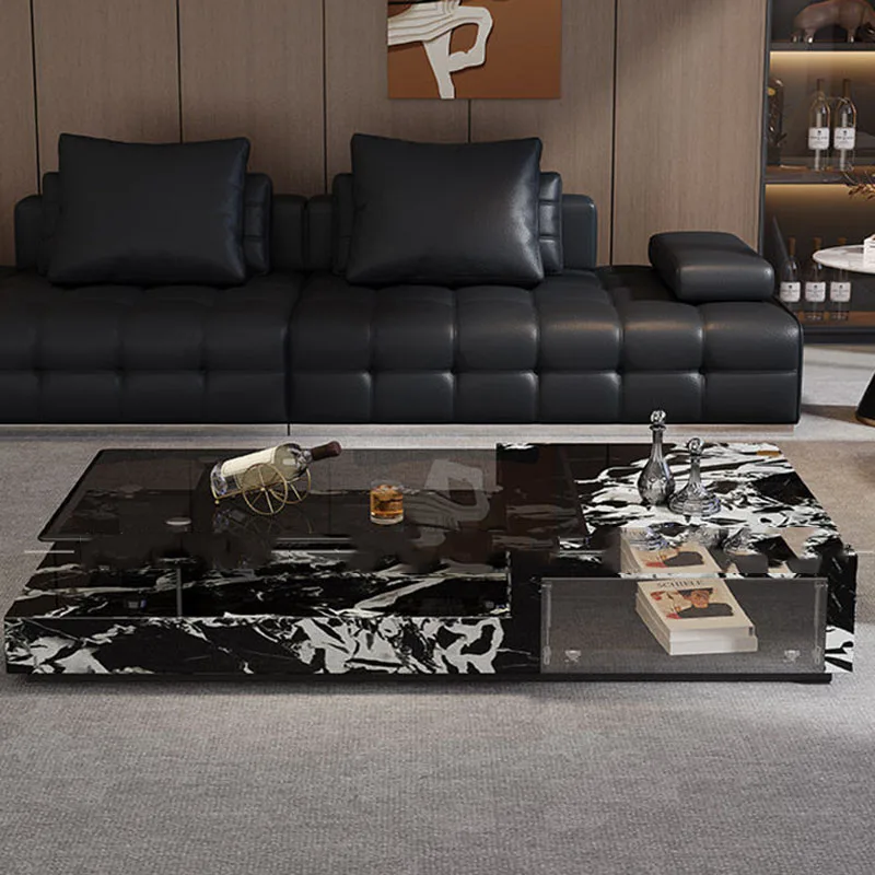 

Glass Luxury Side Table Decoration Modern Living Room Designer Simple Coffee Table Unique Minimalist Meubles Salon Furniture