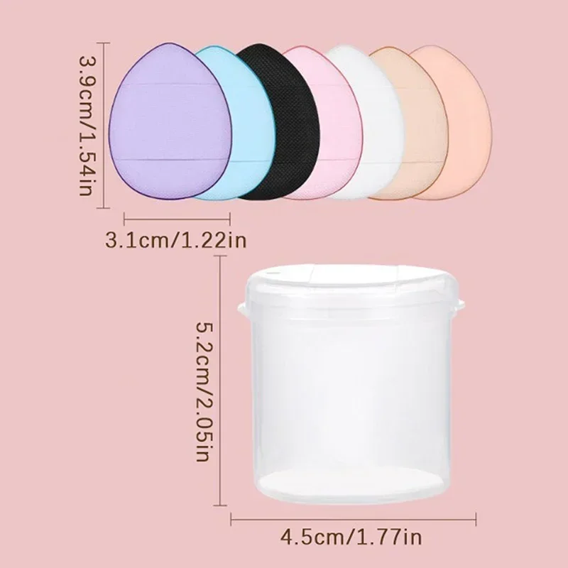Face Concealer BB 6PCS Mini Finger Puff Foundation With Storage Box Cream Cosmetic Applicator Makeup Air Cushion Powder Sponge
