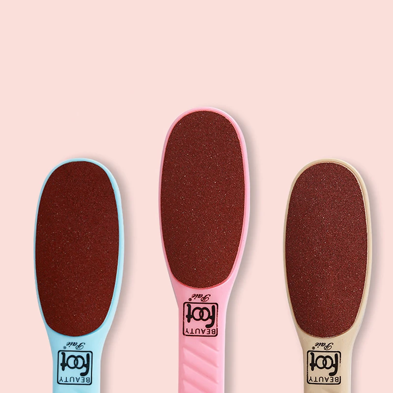 1 pc removedor de calos de calcanhar dupla face abrasivo pé esfregando placa profissional moedor de pele morta cuidados com os pés ferramenta esfoliante