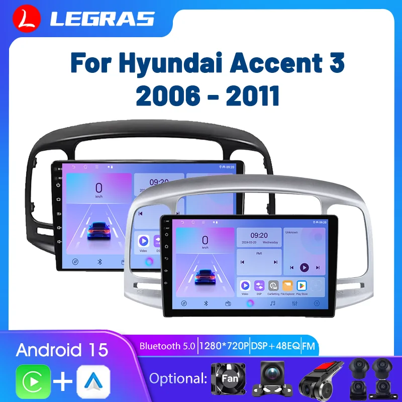 

Car Intelligent Systems Android Auto Wireless Carplay For Hyundai Accent 3 2006-2011 Car Radio GPS Navi BT FM Multimedia Player