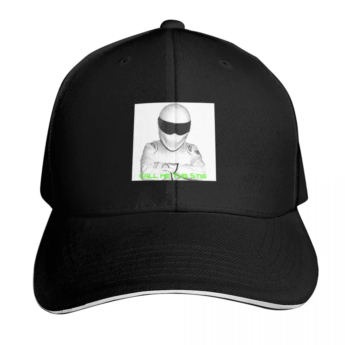 Call Me The Stig Classic T-Shirt Baseball Cap Contrast Two Tone Brim Snapback Flat Bill Strapback Dad Hat