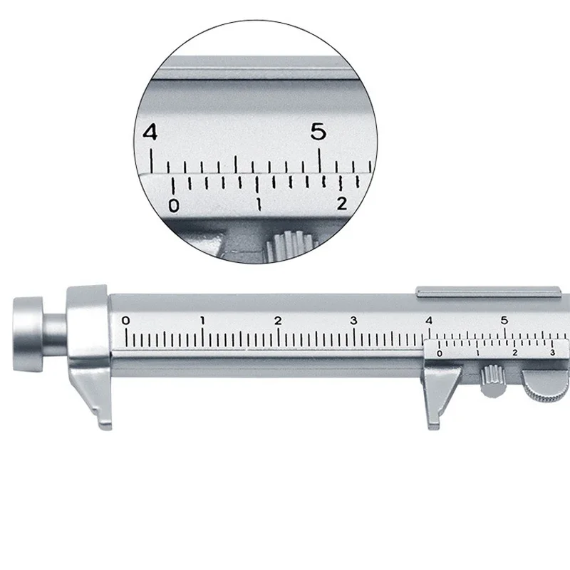 Vernier Caliper Roller Ball Pen, Criatividade Papelaria, Gel Ink Ballpoint, Multifunções, 0,5mm