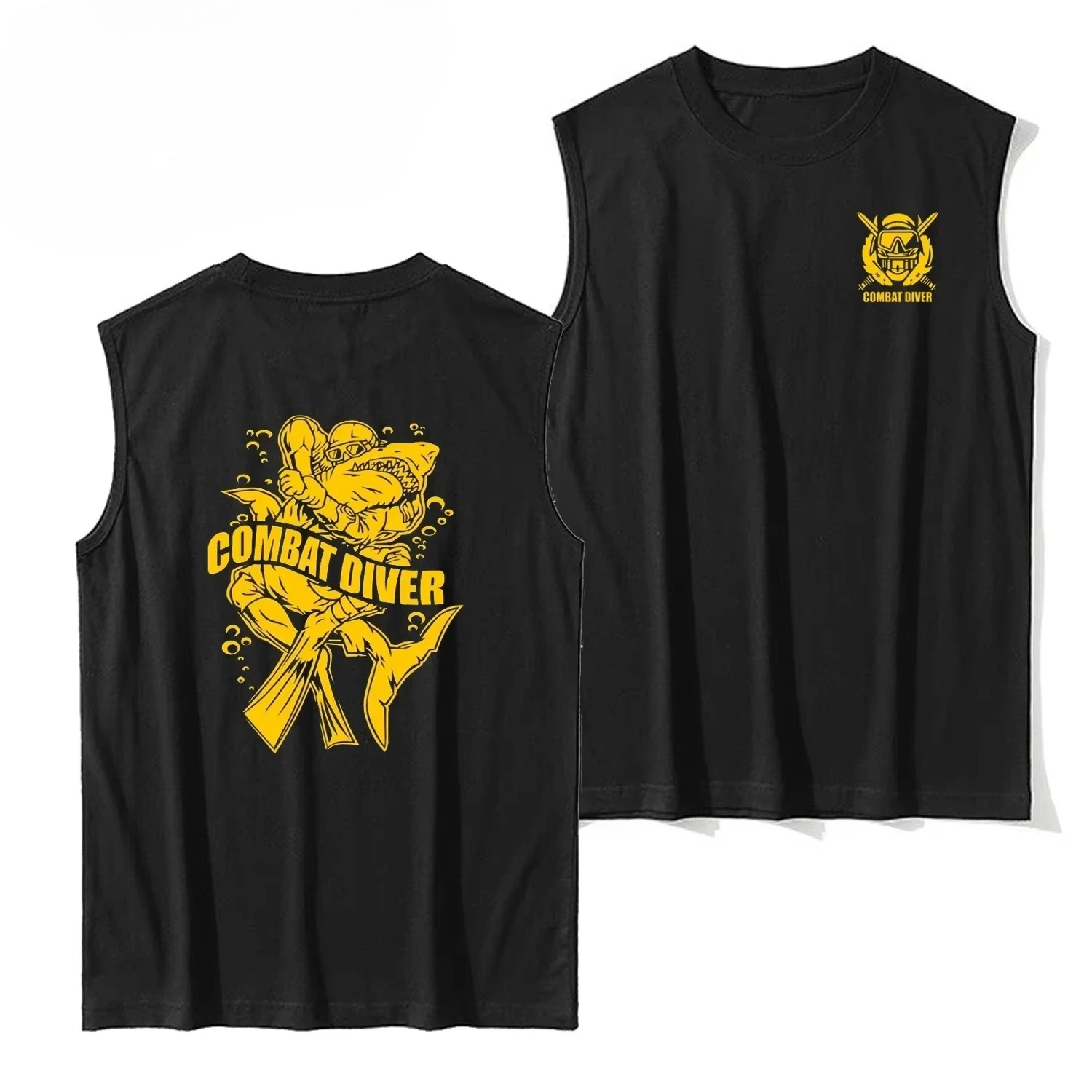 US Army Special Forces Combat Diver Tank Top New 100% Cotton O-Neck Summer Casual Mens Vests Sleeveless T-shirt Streetwear
