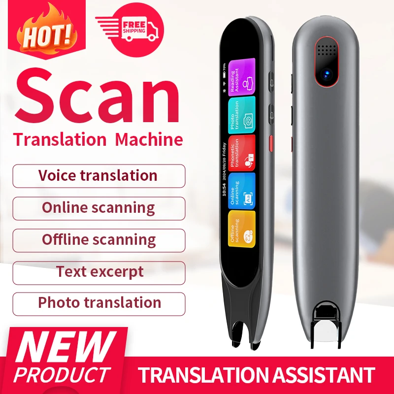 Traducteur intelligent à numérisation 142 langues WIFI Scanner de texte Traduction vocale Stylo de numérisation Stylo de traduction pour les voyages d'affaires à l'étranger