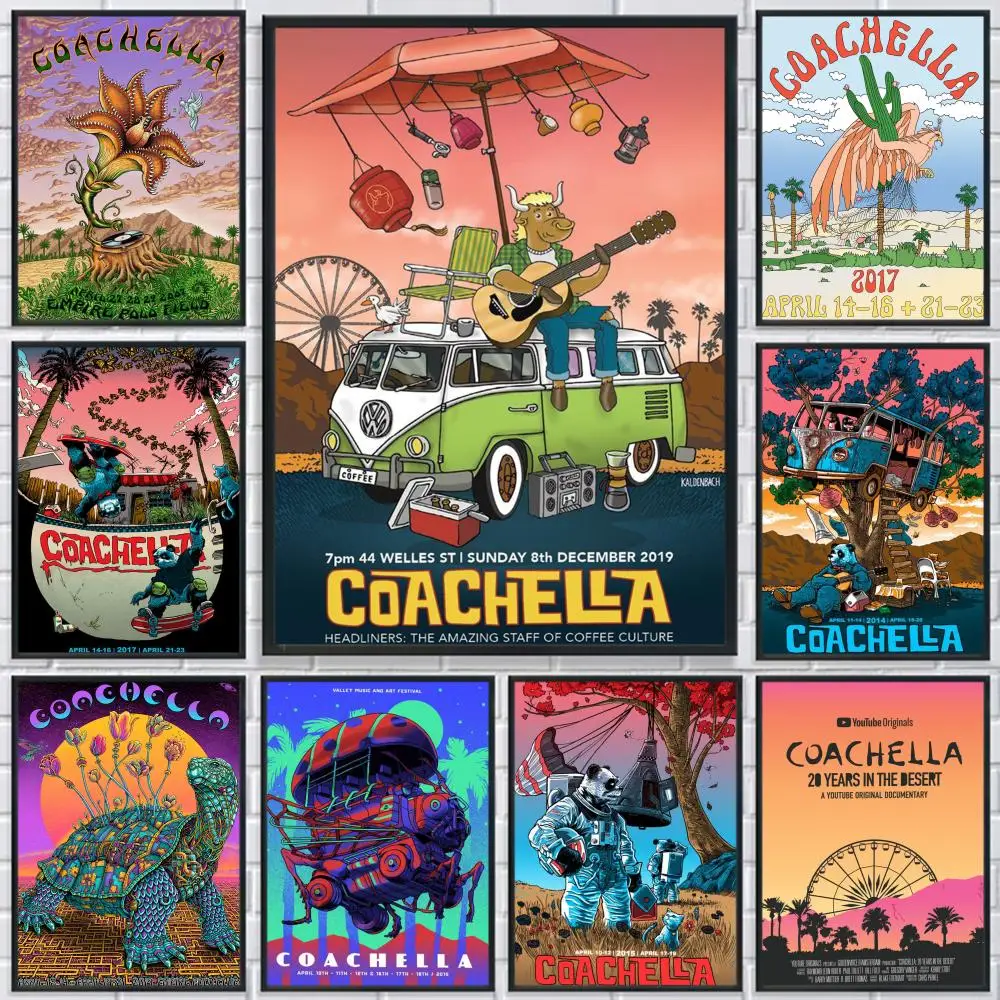 

Coachella Music Festival Poster HD Print Personalized Canvas Wall Mural Art Poster Photos for Living Room Home Decor