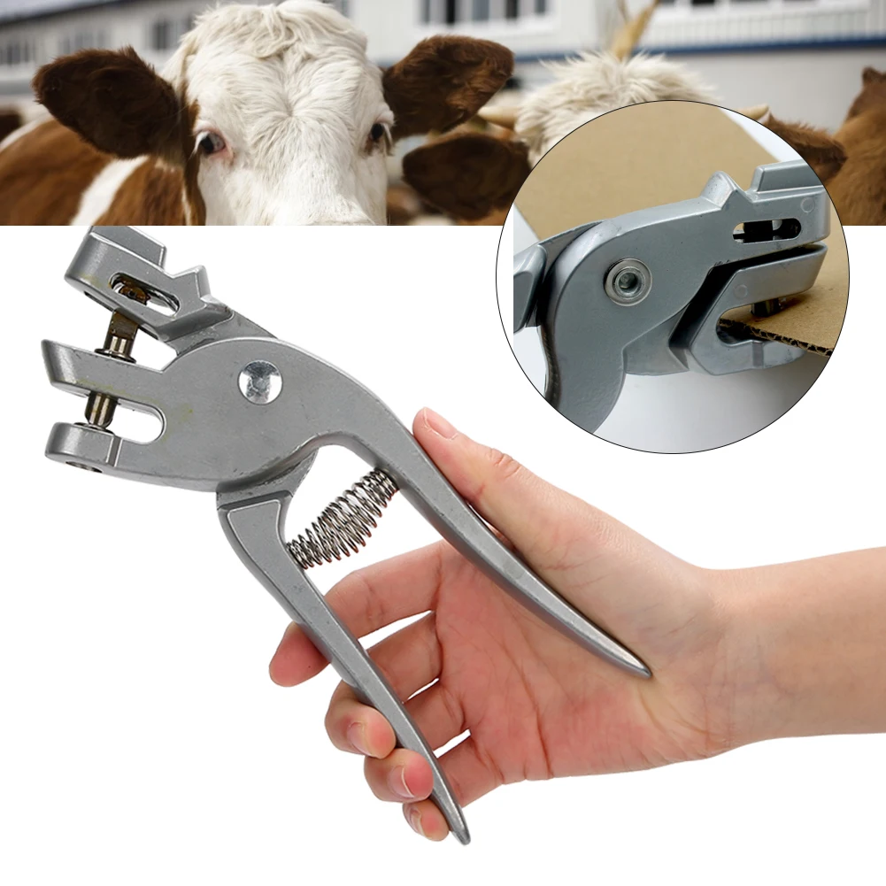 

Stainless Steel Livestock Pig Punch Marking Ear Canal Pliers For Distinguish Farm Tool