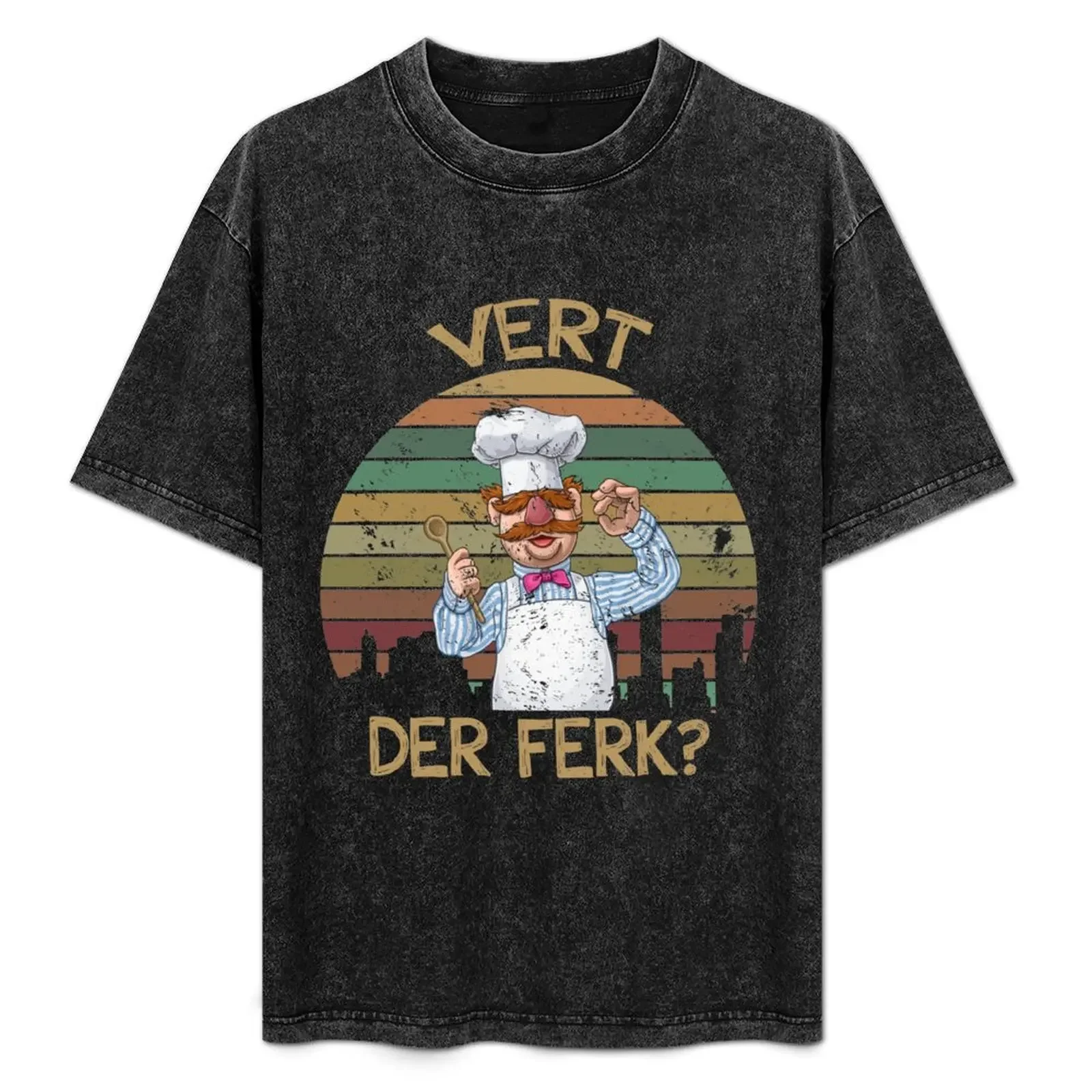 

Retro Vintage Vert Der Ferk Swedish Chef T-Shirt Short sleeve tee oversized men t shirts high quality