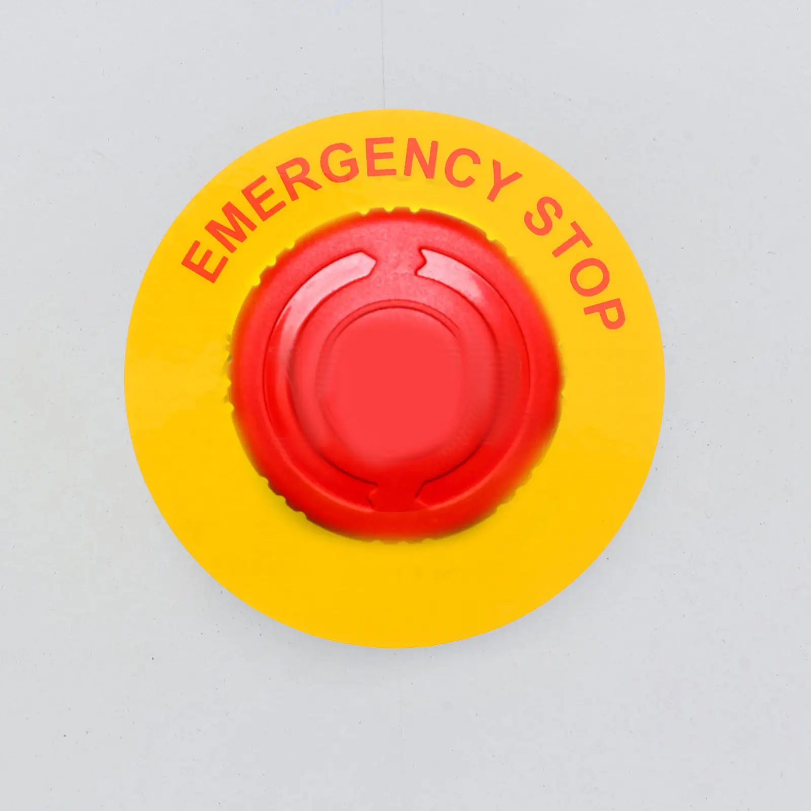 4Pcs Emergency Stop Decal Set PP Material Weather Resistant Strong Adhesive Simple Design for Mechanical Operation Switch Button