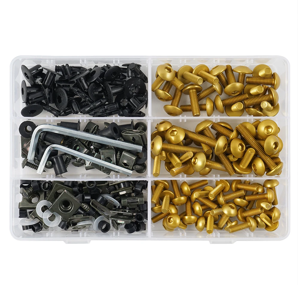 253PCS Kuip Bolt Kit Fastener Clips Schroef Voor Yamaha MT03 MT07 MT09 YZF R1 R3 R6 R7 FZR400 600 750 Suzuki GSXR600 750 1000