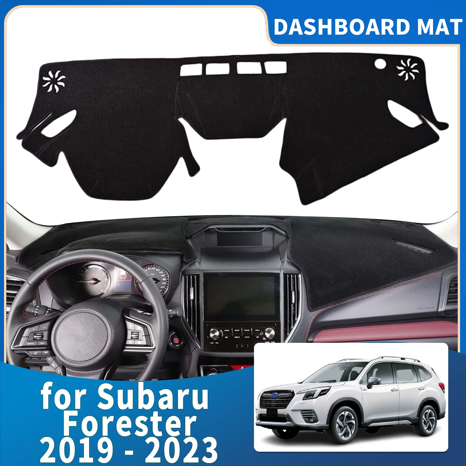 

fit for Subaru Forester 2019-2023 Car Dashmat Dashboard Cover Pad Protective Carpet Leather Accessories DashMat Sunshade