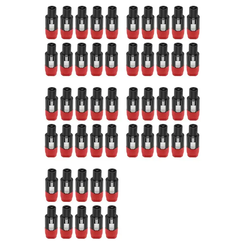 

SQPP-50PC 4-контактный разъем NL4FC для динамиков, аудиокабель-адаптер, 4-контактный Speakon, гнездо с поворотным замком, аксессуары, B