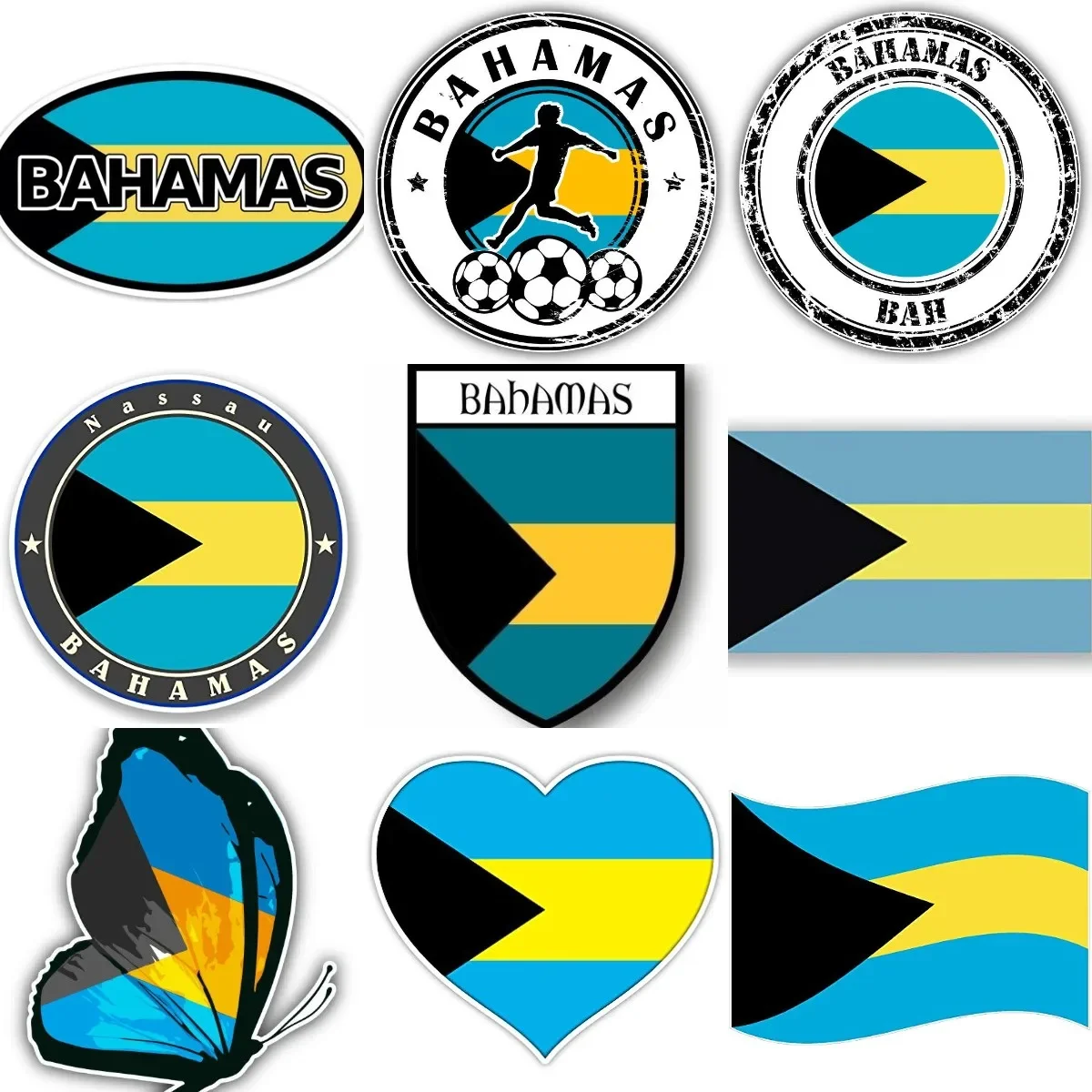 

BAH Bahamas Bahamian Flag Map Sticker Motorcycle Car Window Laptop Bumper Truck Bicycle Van Wall Helmet Racing Decals