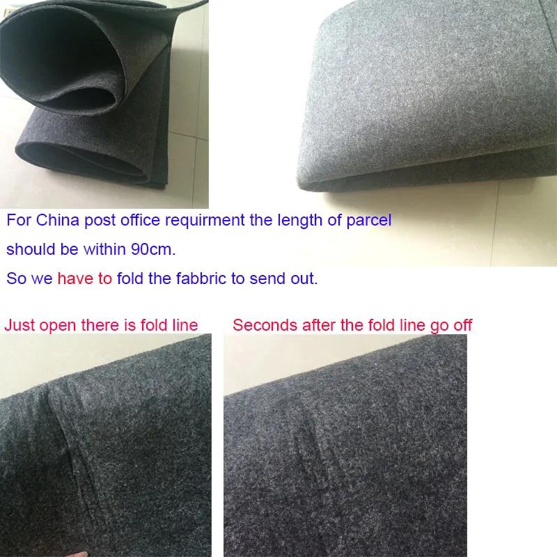 High Quality 3mm Felt Fabric Non-woven Cloth Sewing Patchwork DIY Handmade Bag Materials Halberd Gray Feltro by Yard