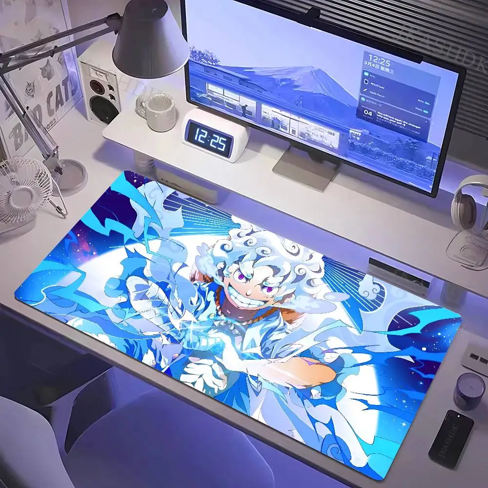 One Piece Monkey D Luffy Anime Gaming Mouse Pad Large Rubber Keyboard Desk Mat With 2MM Stitched Edge Design