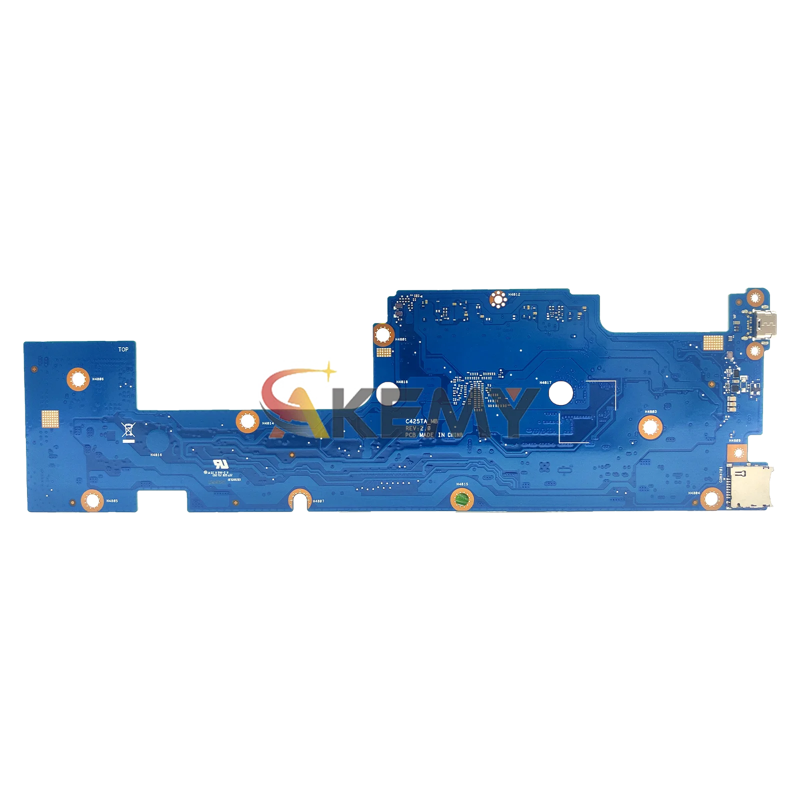 C425TA Laptop Motherboard For ASUS Chromebook C425TA C425T Notebook Mainboard With I3 I5 I7 CPU 100% Tests OK Fast Shipping Stk
