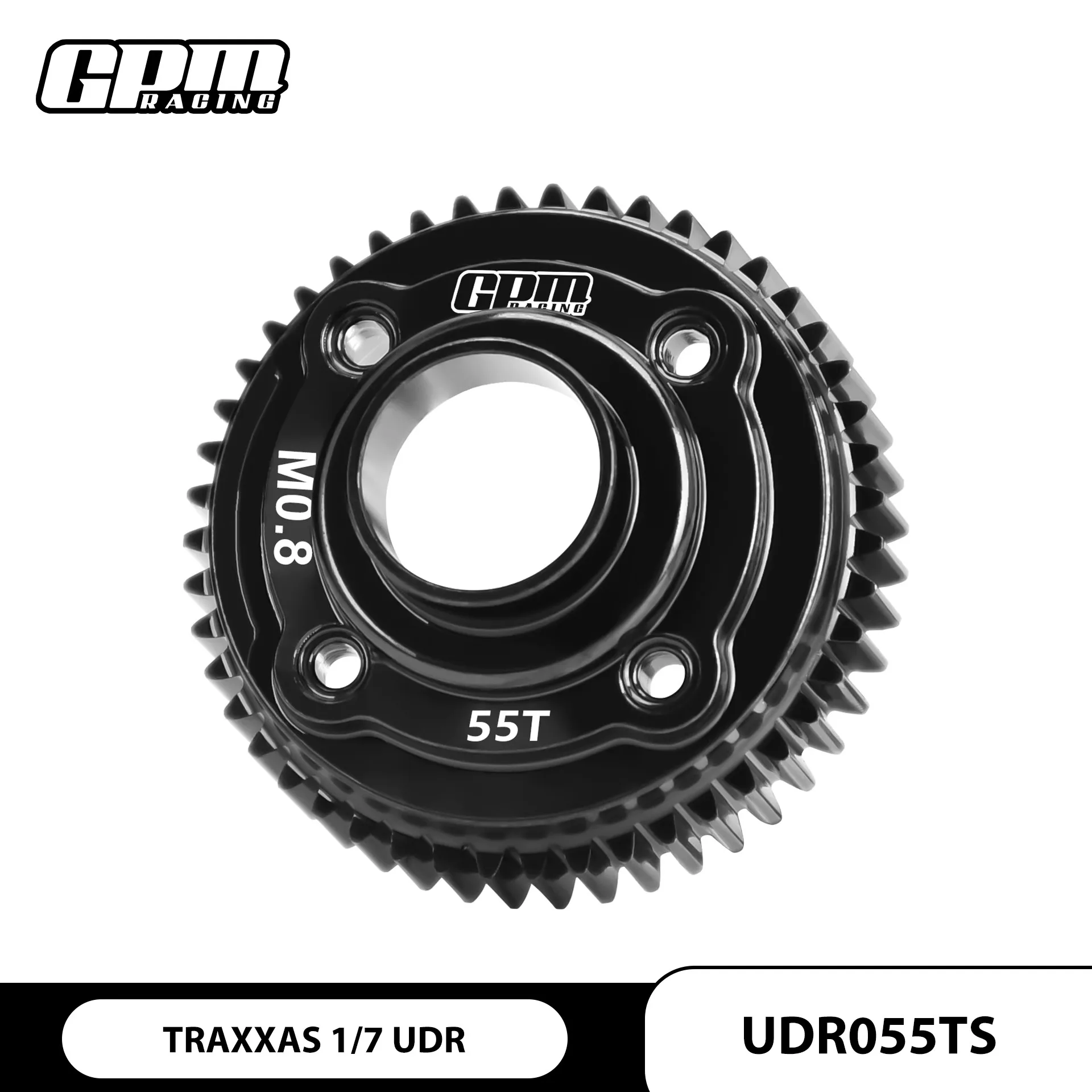 GPM Hard Steel Center Differential SPUR GEAR 0.8M 32P 47T 51T 55T for TRAXXAS 1/7 Unlimited Desert Racer UDR