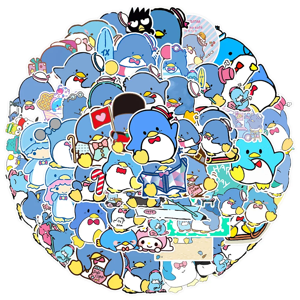 10/30/50pcs Cute TuxedoSam Sanrio Stickers Kawaii Anime Penguin Graffiti Decals Phone Water Bottle Notebook Cartoon Sticker Toys