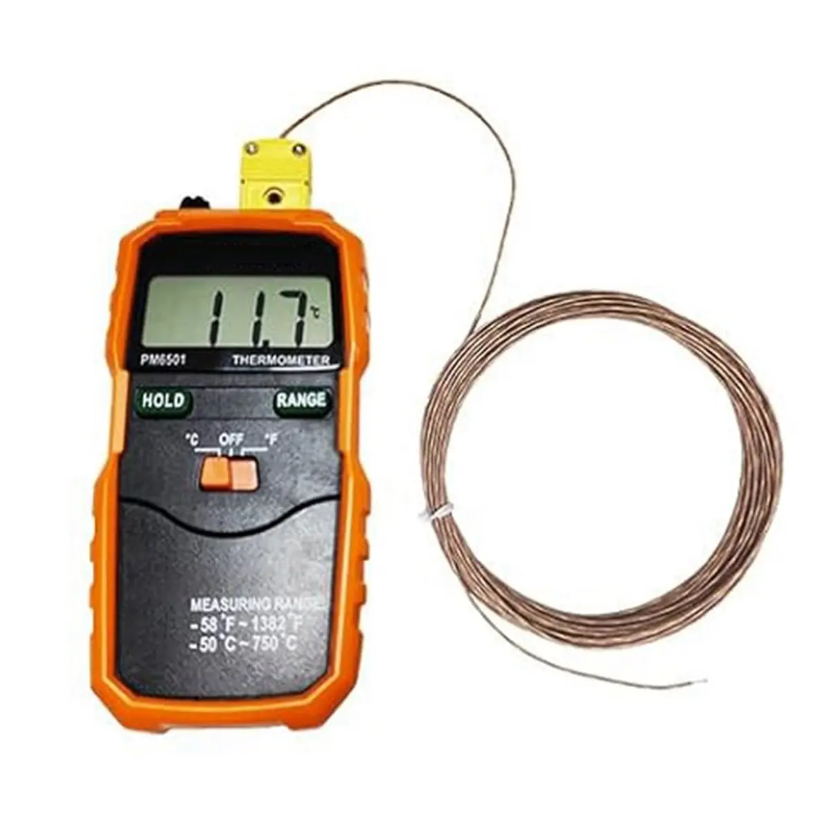 5pcs High Accuracy K Type Mini-Connector Thermocouple Temperature Probe Sensor,1 Meters Long Measure Range -40-480°C