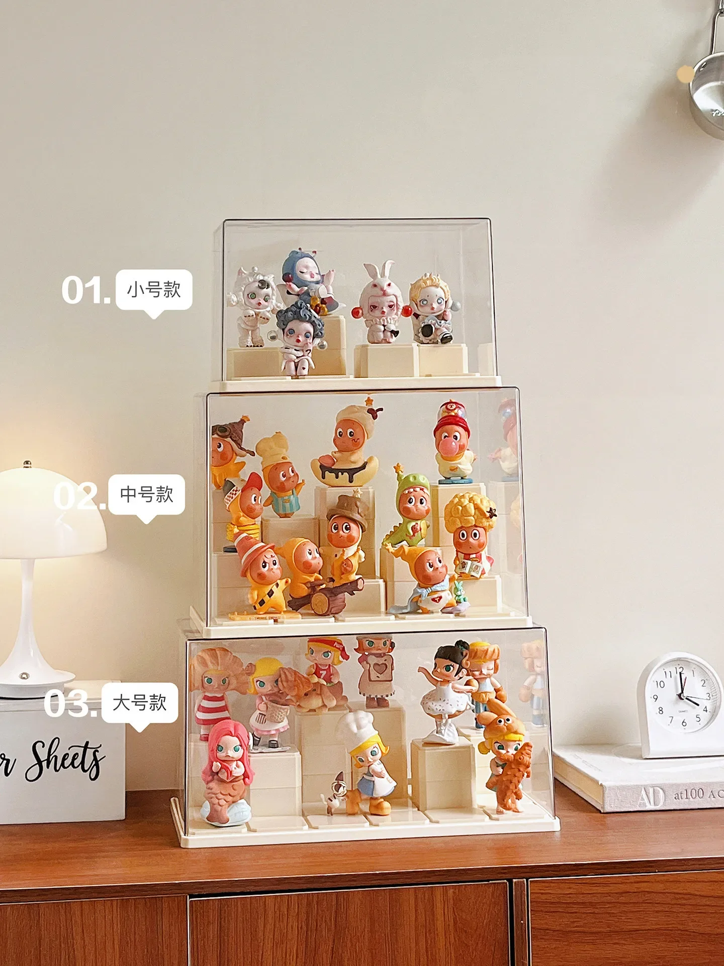 Transparent Toy Collectible Display Box Blind Box Display Stand Dustproof Doll Toy Storage Box Action Figures Display Case