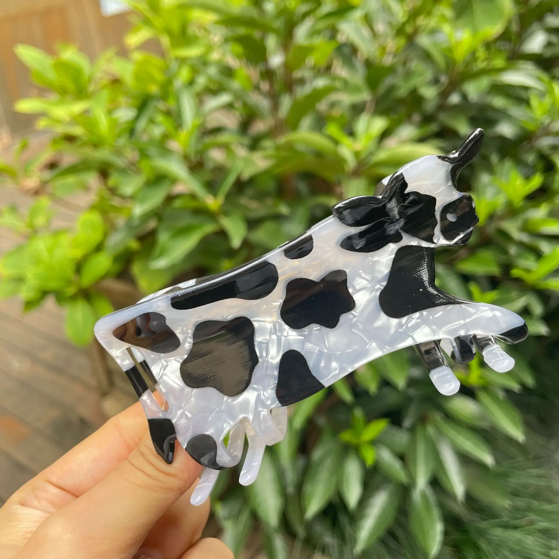 New Funny Cartoon Hair Claw QR Code Eagle Panda Cow Acrylic Crab Hair Clips for Women Girls Hairpins Headwear Hair Accessories