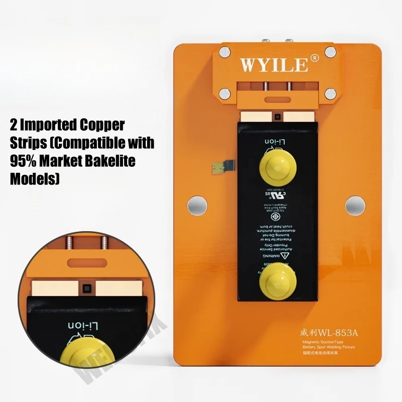 WYLIE 853A Magnetic Battery Spot Welding Jig Holder Universal Positioning Fixture for Cellphone Battery Repair