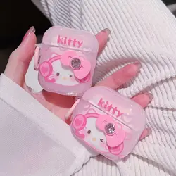 Cute Pink Hello KT Cover for Airpods 4 (2024) Cute Earphone Case for AirPods Pro 2nd 3 1 2 Pro 2 Earphone Protective Sleeve