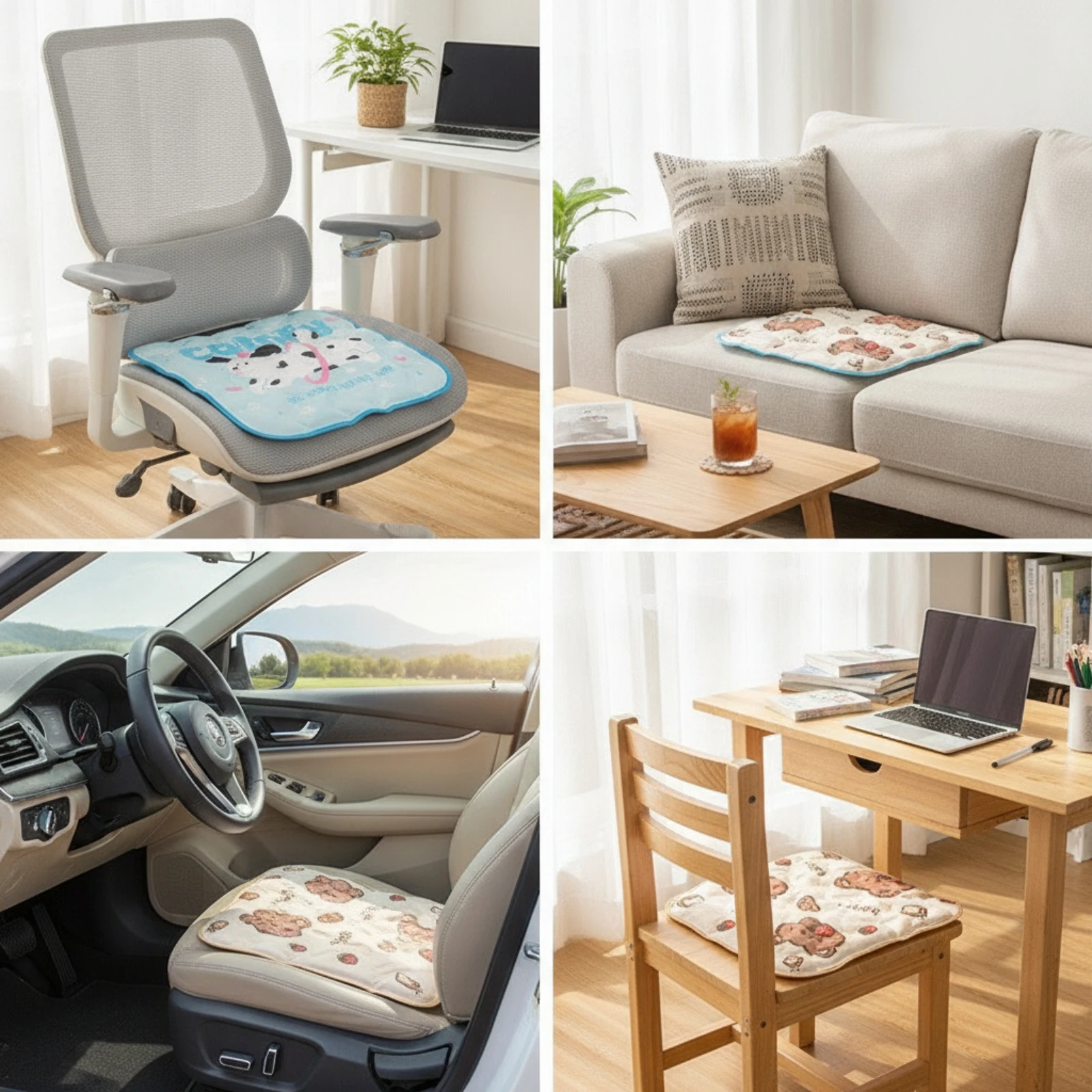 Cooling Seat Mat Lightweight Cooling Seat Cushion Chair Pad Portable Long-Lasting for Office Workers, Dorm Room