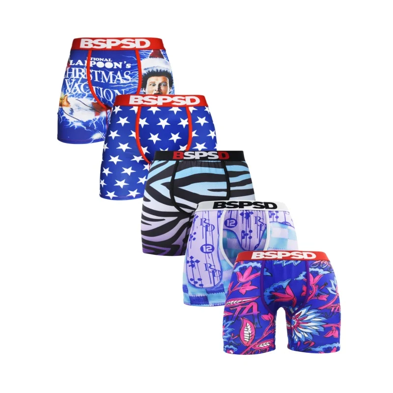 

5Pcs Sexy Men Underwear Boxer Cueca Male Panty Lingerie Men Underpants Comfort Breathable Panty Boxershort Plus Size Briefs