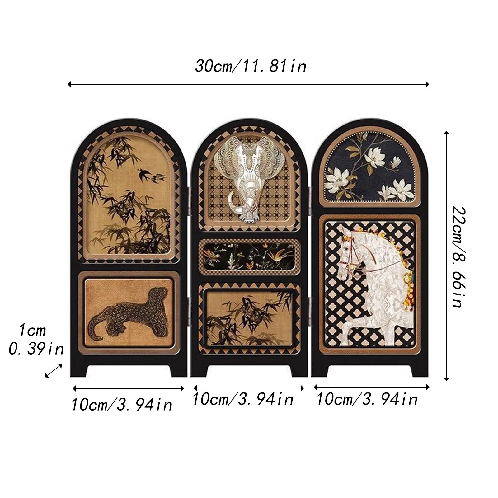 

Foldable Screen Ornament 3 Panel Divider for Dining Room Bedroom Living Room