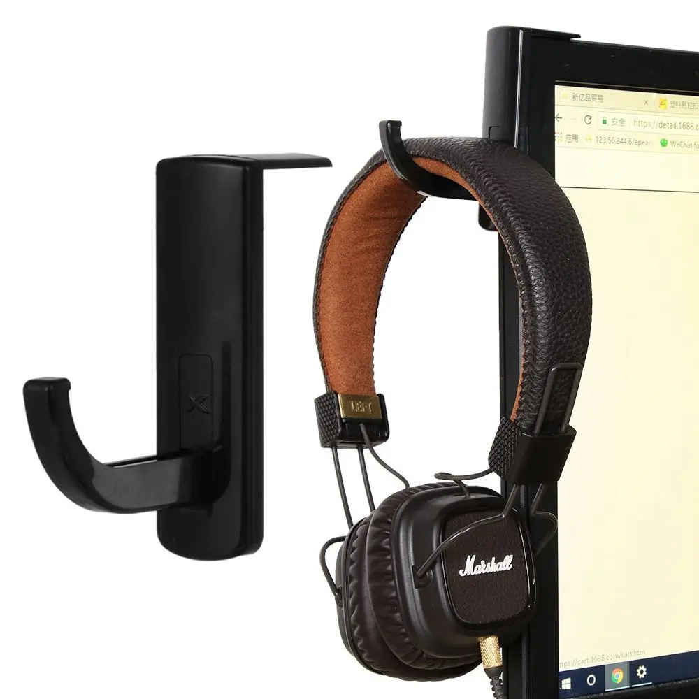 Storage Adhesive Household Headphone Hook Monitor Holder Plastic Stand Earphone Accessories