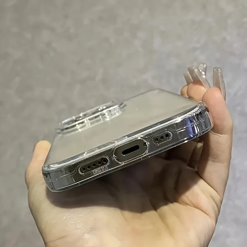 المجموعة المكونة من 3 قطع من حافظات الهاتف البسيطة والشفافة مناسبة لهواتف iPhone 16، 15، 14، 13، 12، 11promax، 14 Plus و15 Plus.