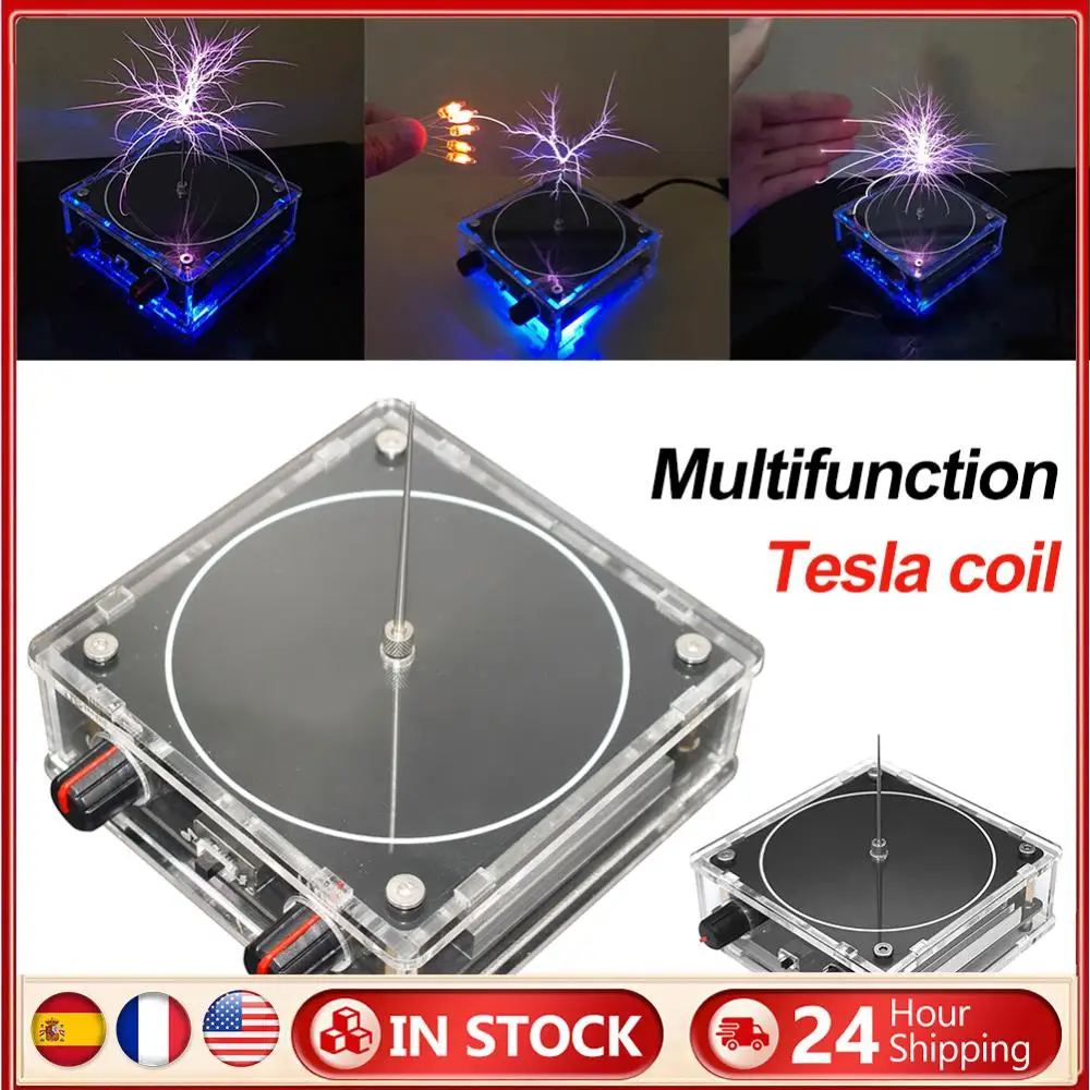 

Multi-Function Music for Tesla Coil Speaker Voltage Pulse Electric Arc Generator Bluetooth-Compatible Scientific Experiment Tool