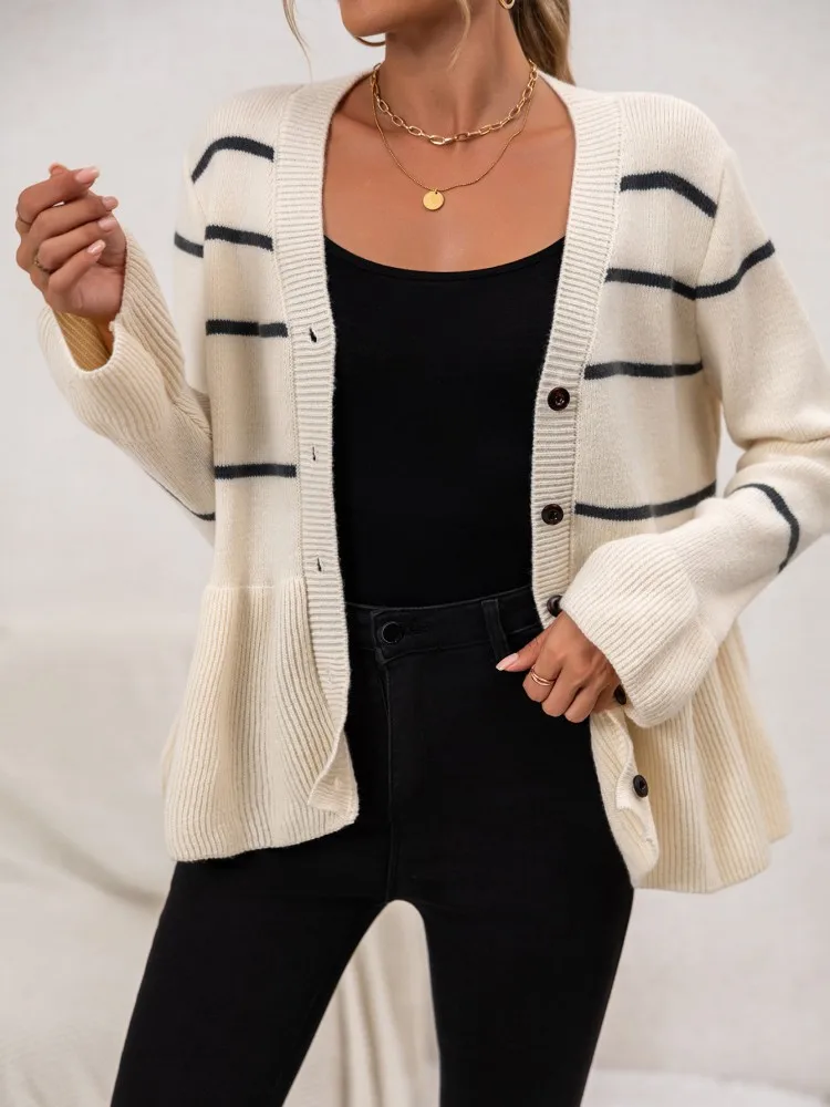 

New Fall/Winter Loose Knit Casual Women's Cardigan,Women's Clothing,Women's Sweater,Elegant Cardigan Woman,Knitted Top