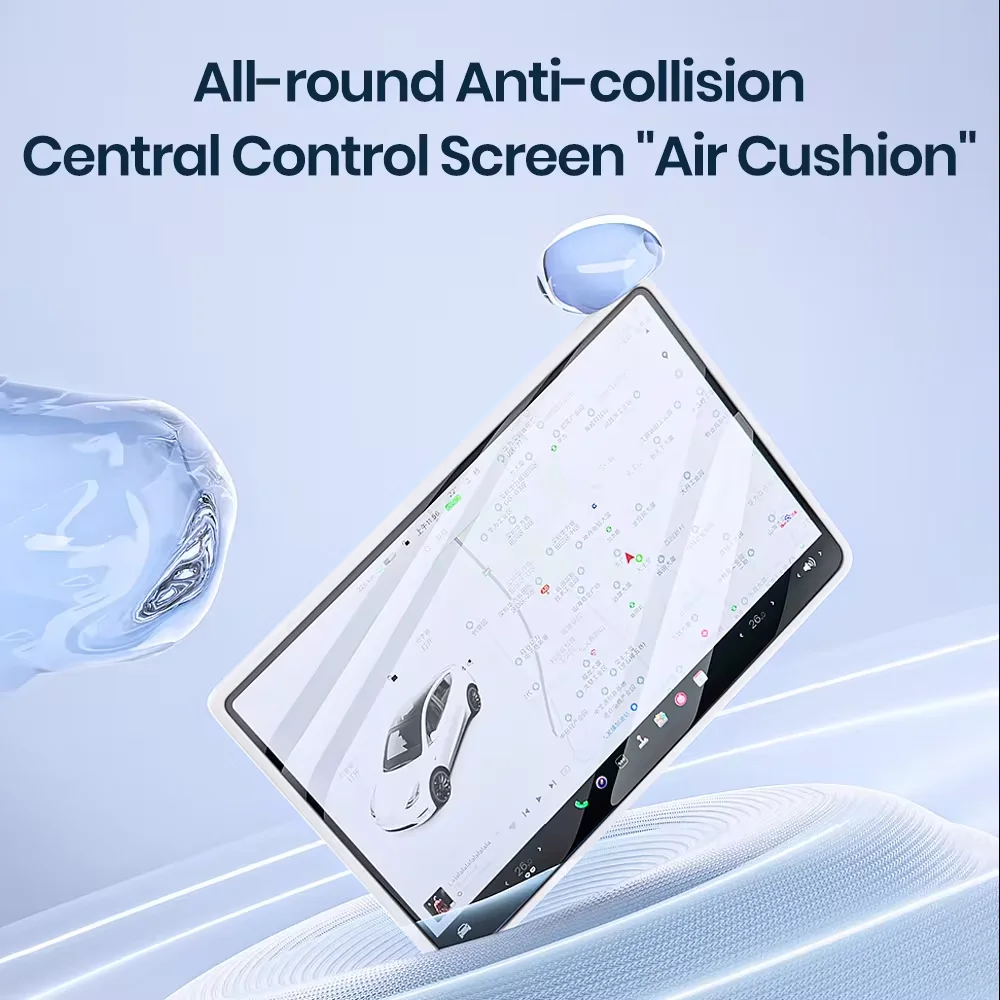 YZ For Tesla 2021-2024 Model Y central control navigation screen display protective cover silicone frame modification accessorie