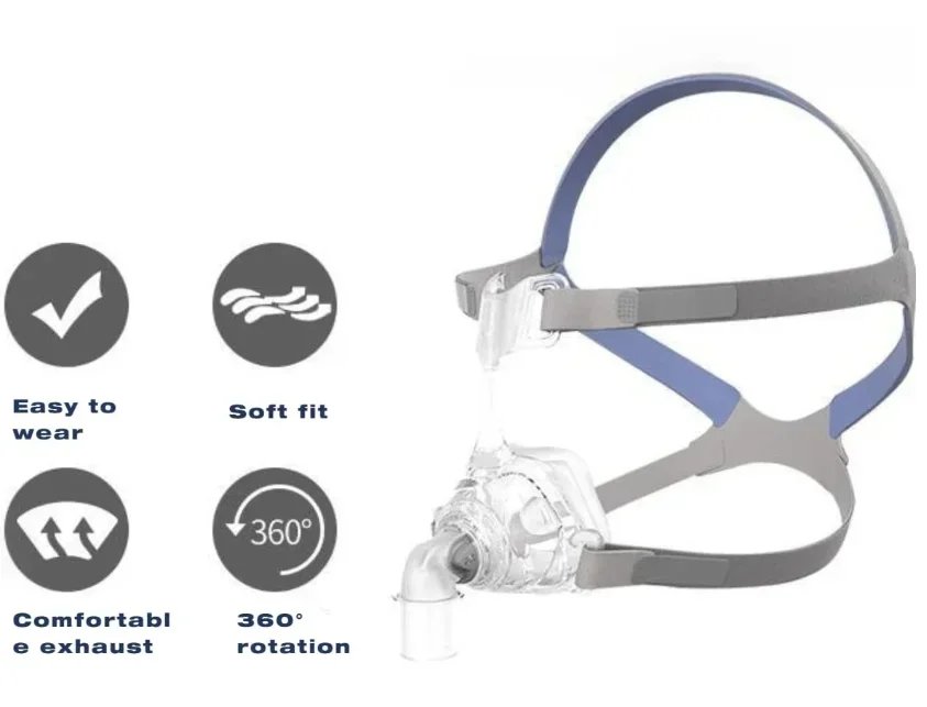 Original Resmed Mirage FX Nasal mask Includes frame, headband, adapter, nose pad