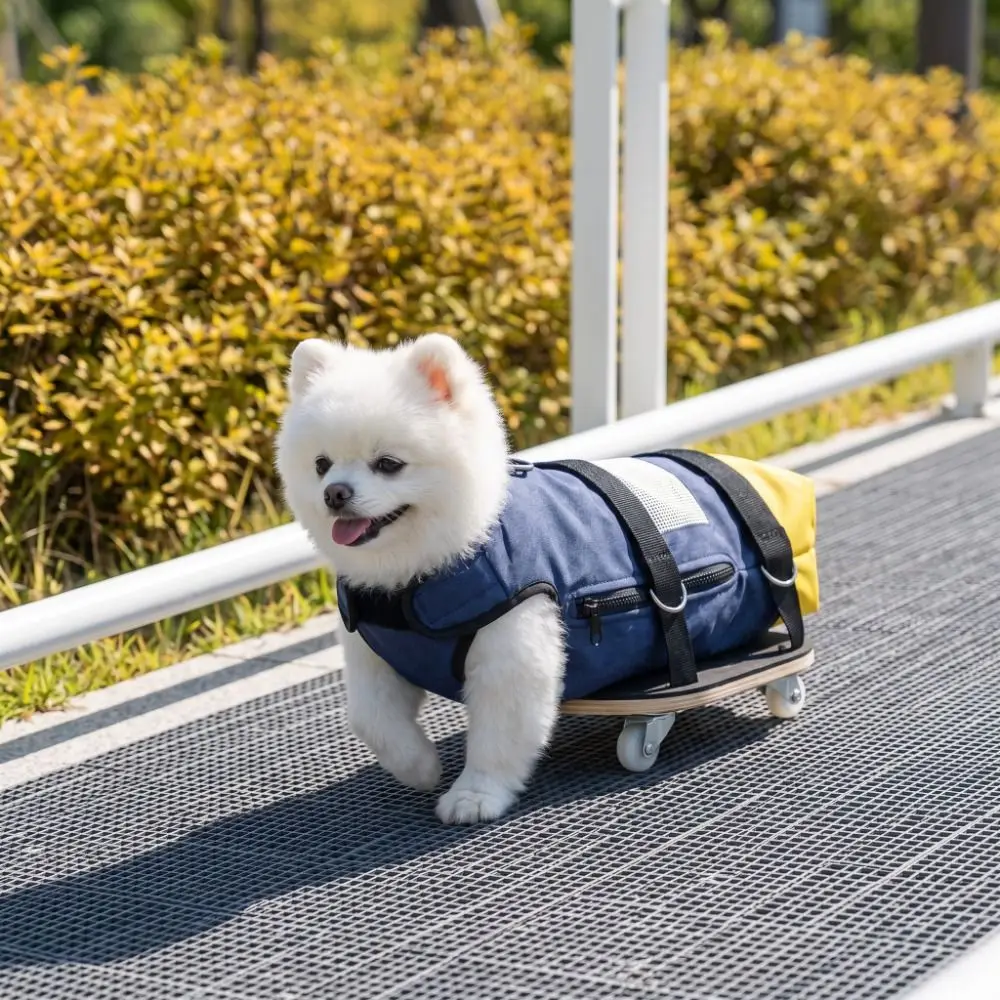 Breathable Pet Towing Bag Pulley Car Wear-Resistant Comfortable Dog Wheelchair Adjustable Strap Dog Walking Scooter
