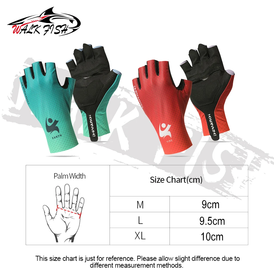 SPAZIERGANG FISCH Angeln Handschuhe Atmungsaktive Sommer Anti-skid Finger Handschuhe Outdoor Sport Wandern, Radfahren, Kajakfahren Tackle