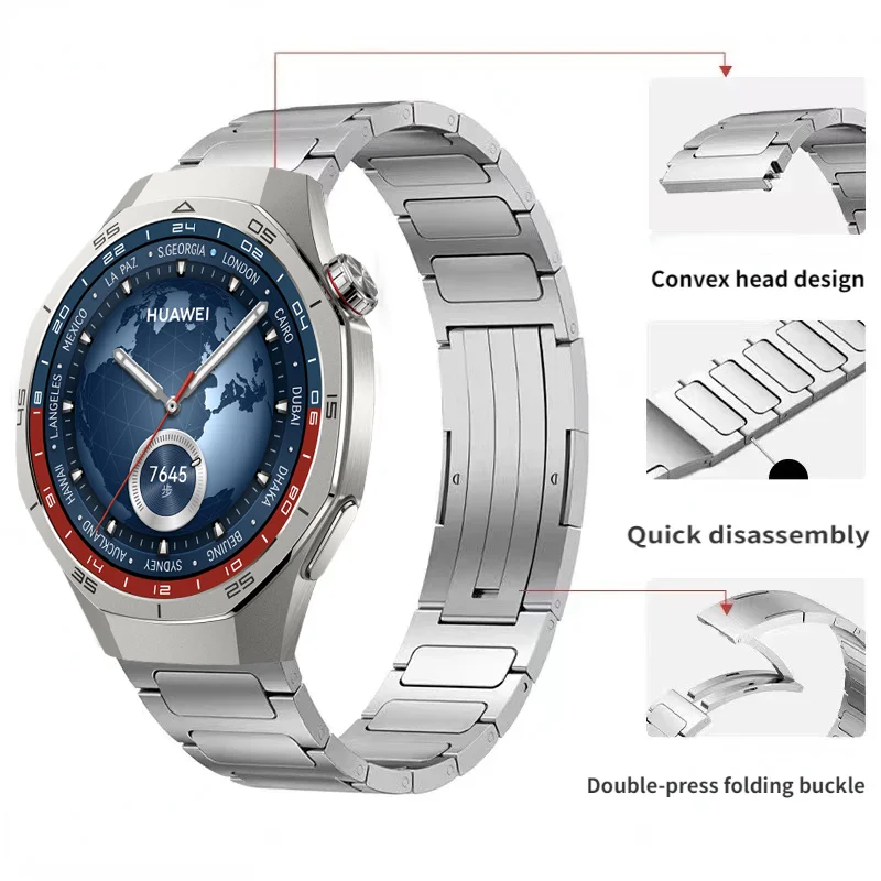 22mm Titanium Alloy Strap for Huawei Watch 4 5 GT5 Pro GT5-4-3-2 46mm Lightweight Bracelet Wristband Amazfit BIP 6 5 GTR 4 Band