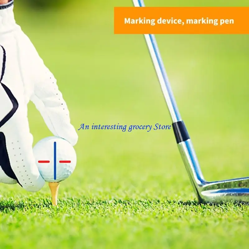 

652D Golf Ball Line Marking Drawing Stencils Alignment Tool With 3 Pen for Golf Sport
