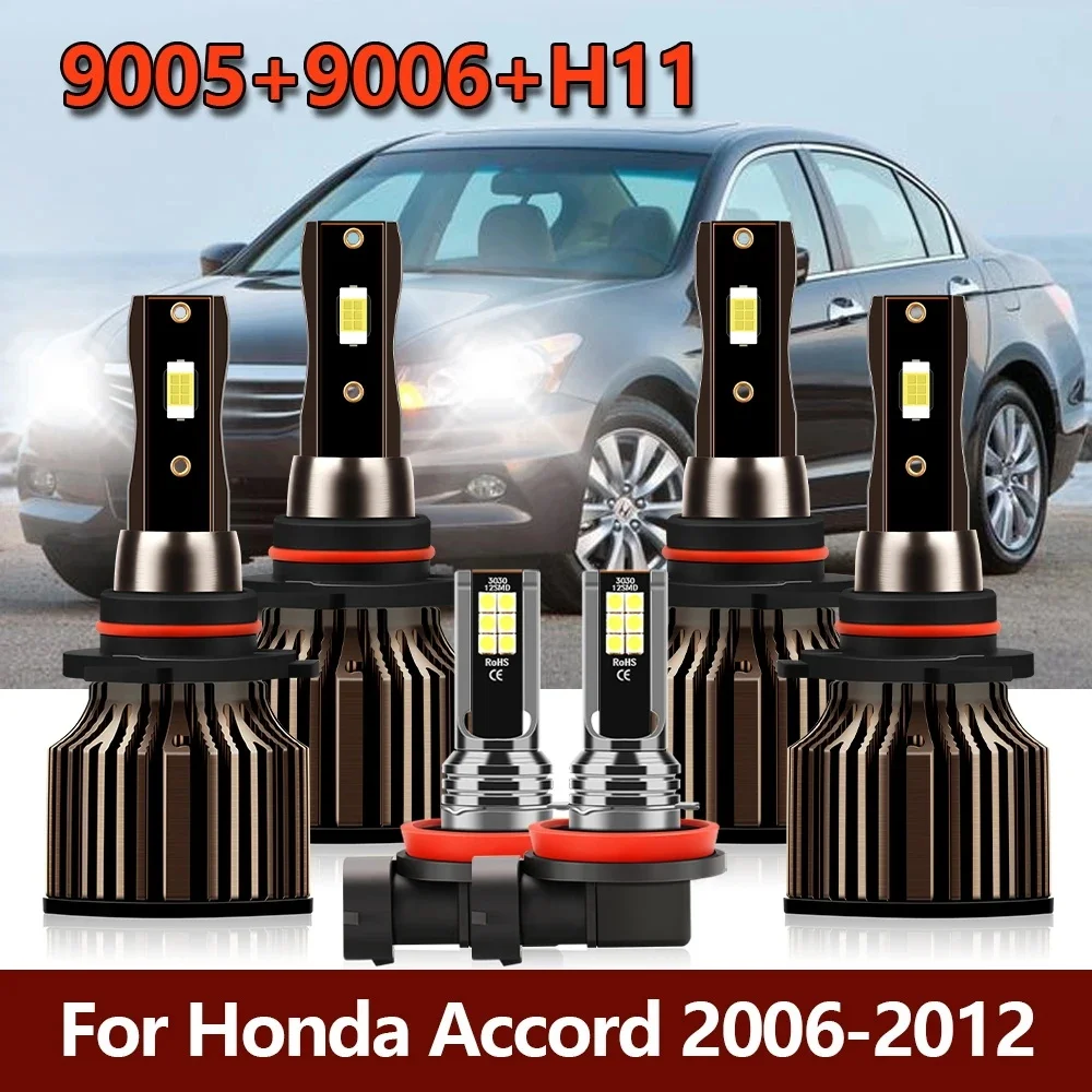 

Cool White Lamp 9005 9006 Car Headlight Bulbs H11 Fog Light Auto Headlamp For Honda Accord 2006 2007 2008 2009 2010 2011 2012