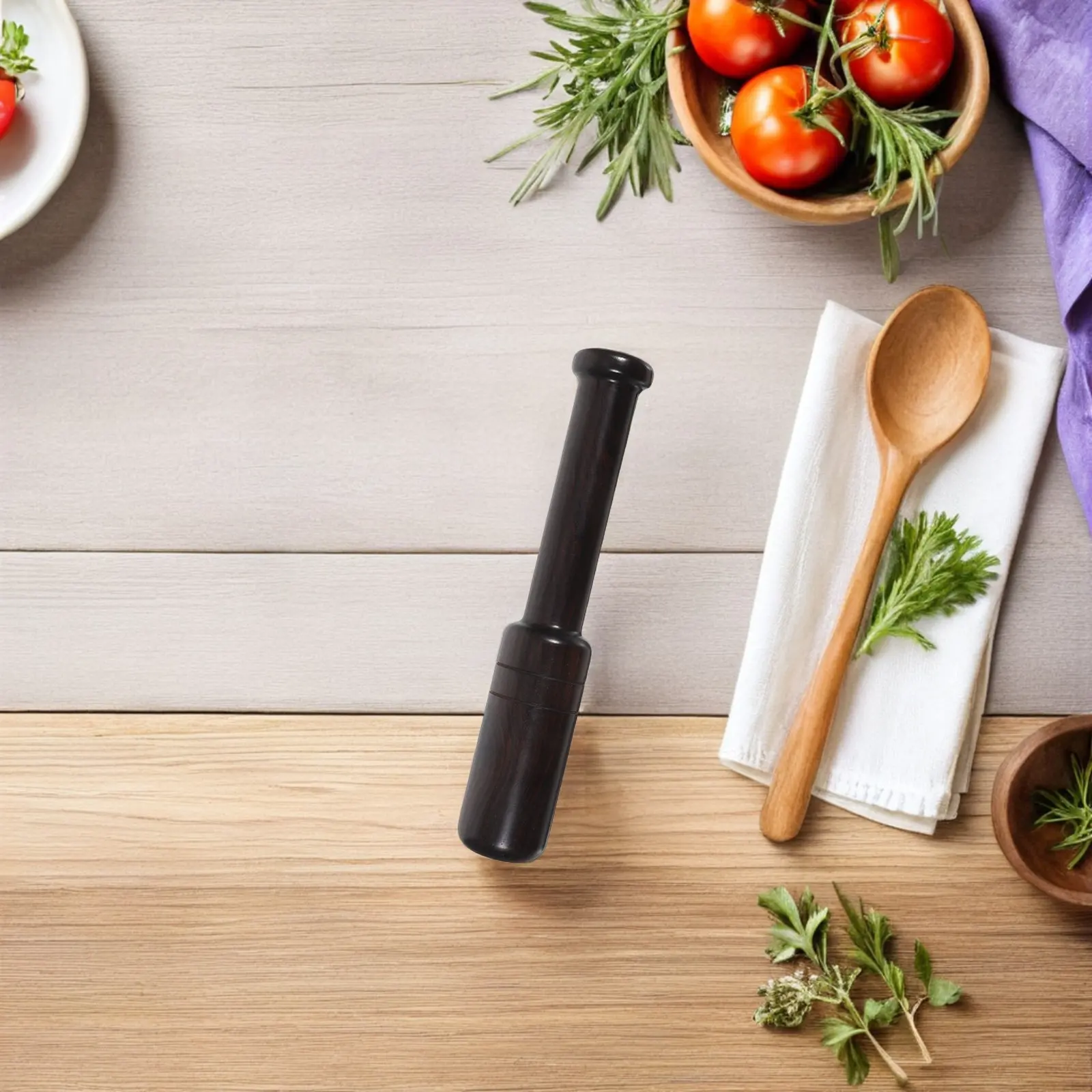 Handpolished Wooden Sauerkraut Pounder Fermentation Tamper for Cabbage Pickled Vegetables Smooth Splinter Free Vegetable Press