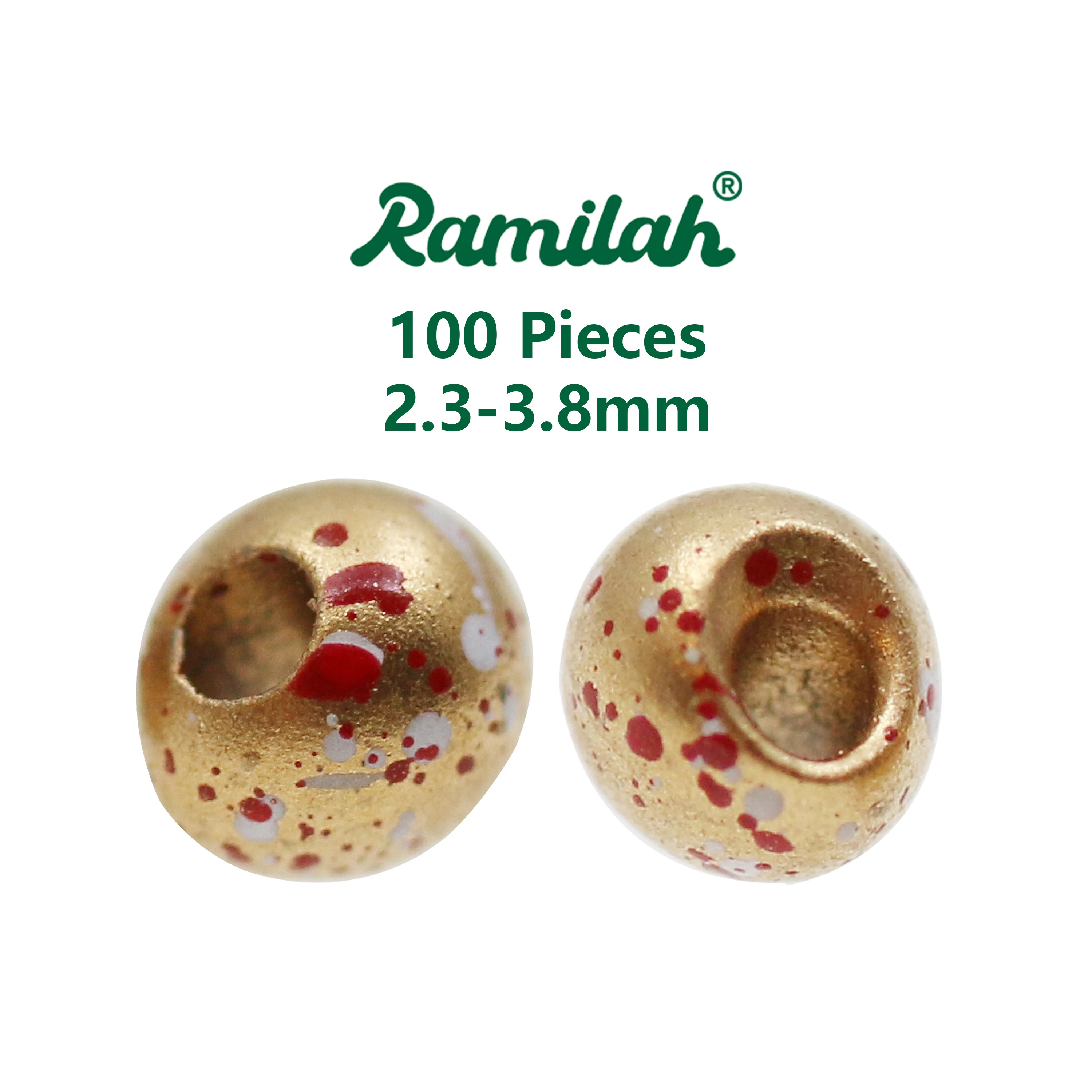 

100 шт., 14 цветов, смещенные вольфрамовые бусины диаметром 2,3-3,8 мм для завязывания мух